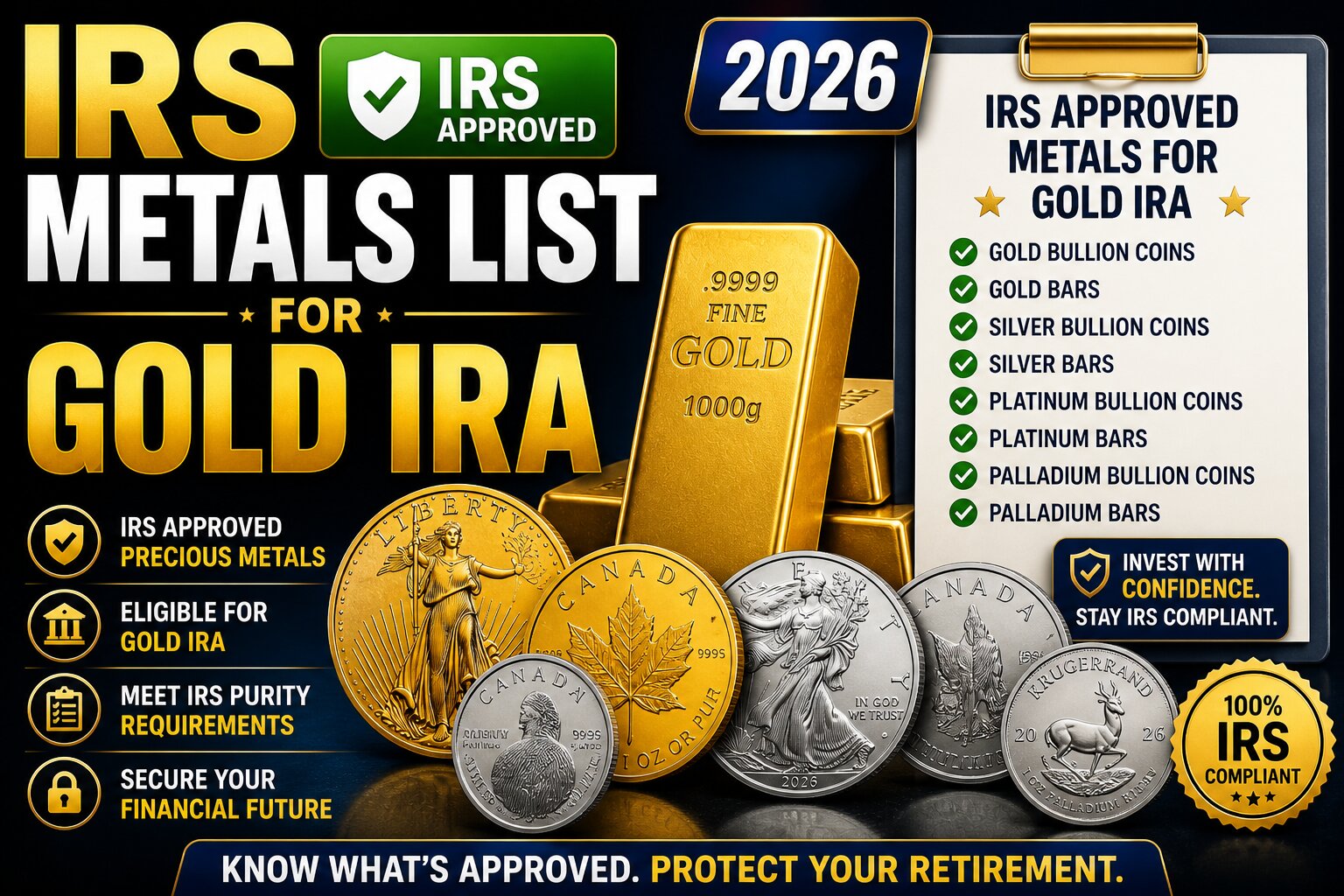 IRS Approved Metals List for Gold IRA