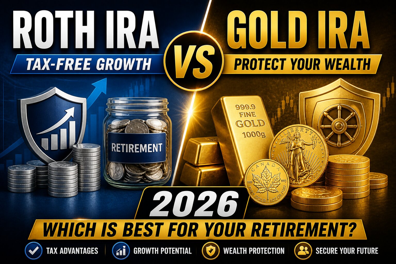 Roth IRA vs Gold IRA (2026)