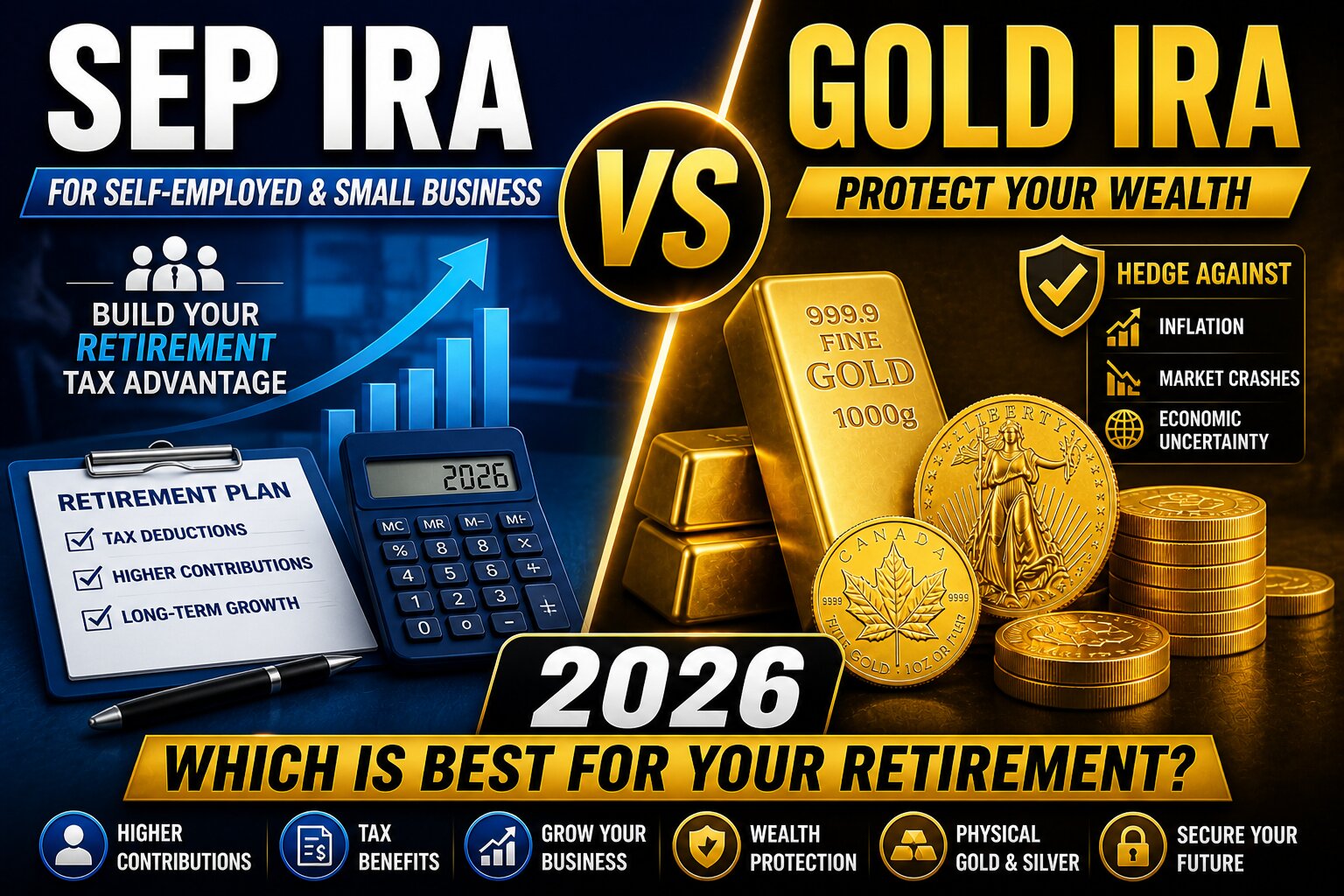 SEP IRA vs Gold IRA (2026)