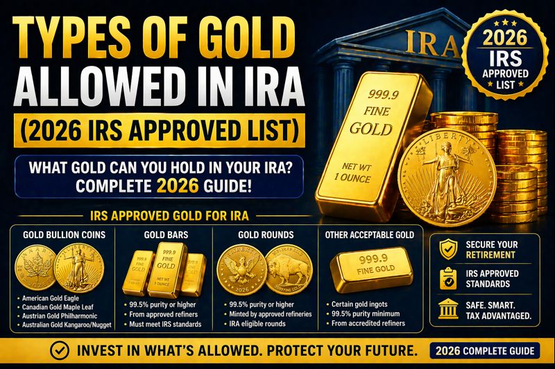 Types of Gold Allowed in IRA (2026 IRS Approved List)
